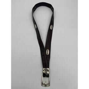 Footjoy Men's 40 Brown Leather Golf Belt Silver Medallion 69413 Fast Shipping